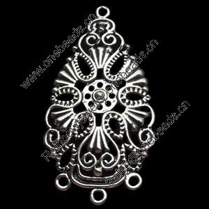 Connector, Zinc Alloy Jewelry Findings, 27x52mm, Sold by Bag