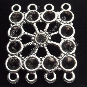 Connector, Zinc Alloy Jewelry Findings, 24x30mm, Sold by Bag