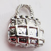 Pendant, Zinc Alloy Jewelry Findings, Bag 13x17mm, Sold by Bag