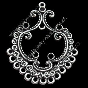 Connector, Zinc Alloy Jewelry Findings, 32x40mm, Sold by Bag