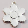Pendant, Zinc Alloy Jewelry Findings, Flower 22x28mm, Sold by Bag