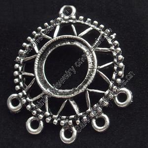 Connector, Zinc Alloy Jewelry Findings, 30x34mm, Sold by Bag