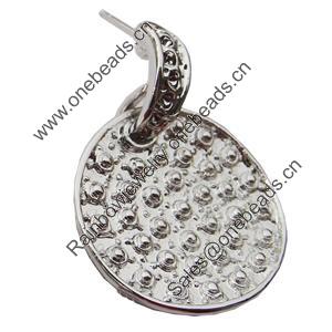 Zinc Alloy Earrings Jewelry Findings Lead-free, 23mm, Sold by Bag