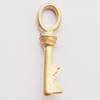 Pendant, Zinc Alloy Jewelry Findings, Key 6x24mm, Sold by Bag