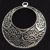 Pendant, Zinc Alloy Jewelry Findings, 38x43mm, Sold by Bag