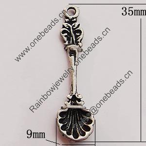 Pendant, Zinc Alloy Jewelry Findings, 9x35mm, Sold by Bag