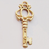 Pendant, Zinc Alloy Jewelry Findings, Key 18x45mm, Sold by Bag