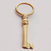 Pendant, Zinc Alloy Jewelry Findings, Key 17x40mm, Sold by Bag