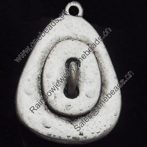 Pendant, Zinc Alloy Jewelry Findings, 23x32mm, Sold by Bag