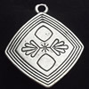 Pendant, Zinc Alloy Jewelry Findings, 26x30mm, Sold by Bag