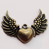 Pendant, Zinc Alloy Jewelry Findings, 35x26mm, Sold by Bag