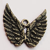 Pendant, Zinc Alloy Jewelry Findings, Wing 28x28mm, Sold by Bag