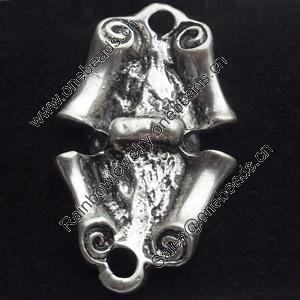 Connector, Zinc Alloy Jewelry Findings, 19x32mm, Sold by Bag