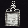 Pendant, Zinc Alloy Jewelry Findings, O:14x26mm I:13mm, Sold by Bag