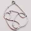 Pendant, Zinc Alloy Jewelry Findings, 32x46mm, Sold by Bag
