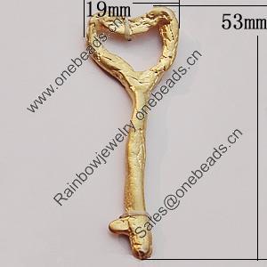 Pendant, Zinc Alloy Jewelry Findings, 19x53mm, Sold by Bag