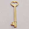 Pendant, Zinc Alloy Jewelry Findings, Key 16x50mm, Sold by Bag