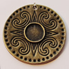 Pendant, Zinc Alloy Jewelry Findings, Flat Round 28mm, Sold by Bag