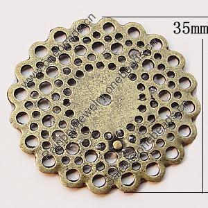 Connectors, Zinc Alloy Jewelry Findings, Flower 35mm, Sold by Bag