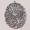 Pendant, Zinc Alloy Jewelry Findings, 34x51mm, Sold by Bag