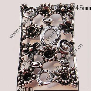 Connectors, Zinc Alloy Jewelry Findings, 29x45mm Hole:2mm, Sold by Bag