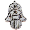 Pendant, Zinc Alloy Jewelry Findings, Hand 35x54mm, Sold by Bag