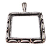 Zinc Alloy Pendant Settings, Outside diameter:43x60mm, Interior diameter:35mm Hole:13x4mm, Sold by Bag 