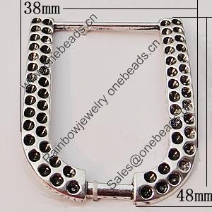 Pendant, Zinc Alloy Jewelry Findings, 38x48mm, Sold by Bag