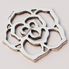 Connectors, Zinc Alloy Jewelry Findings, Flower 22mm, Sold by Bag