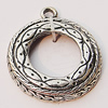 Pendant, Zinc Alloy Jewelry Findings, Donut 22x25mm, Sold by Bag