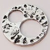 Connectors, Zinc Alloy Jewelry Findings, Flat Round 28mm, Sold by Bag