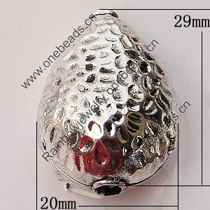 Beads, Zinc Alloy Jewelry Findings, 20x29mm, Sold by Bag