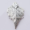 Pendant, Zinc Alloy Jewelry Findings, Leaf 21x34mm, Sold by Bag