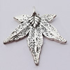 Pendant, Zinc Alloy Jewelry Findings, Leaf 32x31mm, Sold by Bag