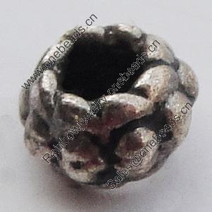 Beads, Zinc Alloy Jewelry Findings, 5mm, Sold by Bag