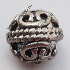 Beads, Zinc Alloy Jewelry Findings, 9x8mm Hole:2.5mm, Sold by Bag