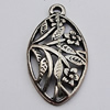 Pendant, Zinc Alloy Jewelry Findings, 14x26mm, Sold by Bag