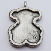Pendant, Zinc Alloy Jewelry Findings, Bear 26x37mm, Sold by Bag