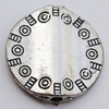 Beads, Zinc Alloy Jewelry Findings, Flat Round 26mm Hole:3m, Sold by Bag