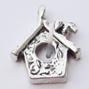 Pendant, Zinc Alloy Jewelry Findings, House 13x15mm, Sold by Bag