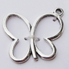 Pendant, Zinc Alloy Jewelry Findings, Butterfly 20x18mm, Sold by Bag
