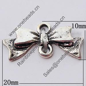 Connectors, Zinc Alloy Jewelry Findings, Butterfly 20x10mm, Sold by Bag