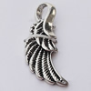 Pendant, Zinc Alloy Jewelry Findings, Wing 9x24mm, Sold by Bag