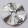 Beads, Zinc Alloy Jewelry Findings, Flat Round 14mm, Sold by Bag