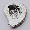 Pendant, Zinc Alloy Jewelry Findings, Heart 18x21mm, Sold by Bag