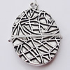 Pendant, Zinc Alloy Jewelry Findings, Flat Oval 18x28mm, Sold by Bag