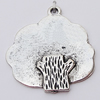 Pendant, Zinc Alloy Jewelry Findings, Tree 24x26mm, Sold by Bag