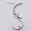 Zinc Alloy Earrings Jewelry Findings Lead-free, 13x31mm, Sold by Bag