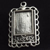 Pendant, Zinc Alloy Jewelry Findings, O:19x30mm I:10x15mm, Sold by Bag