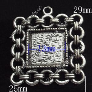 Pendant, Zinc Alloy Jewelry Findings, O:25x29mm I:13mm, Sold by Bag